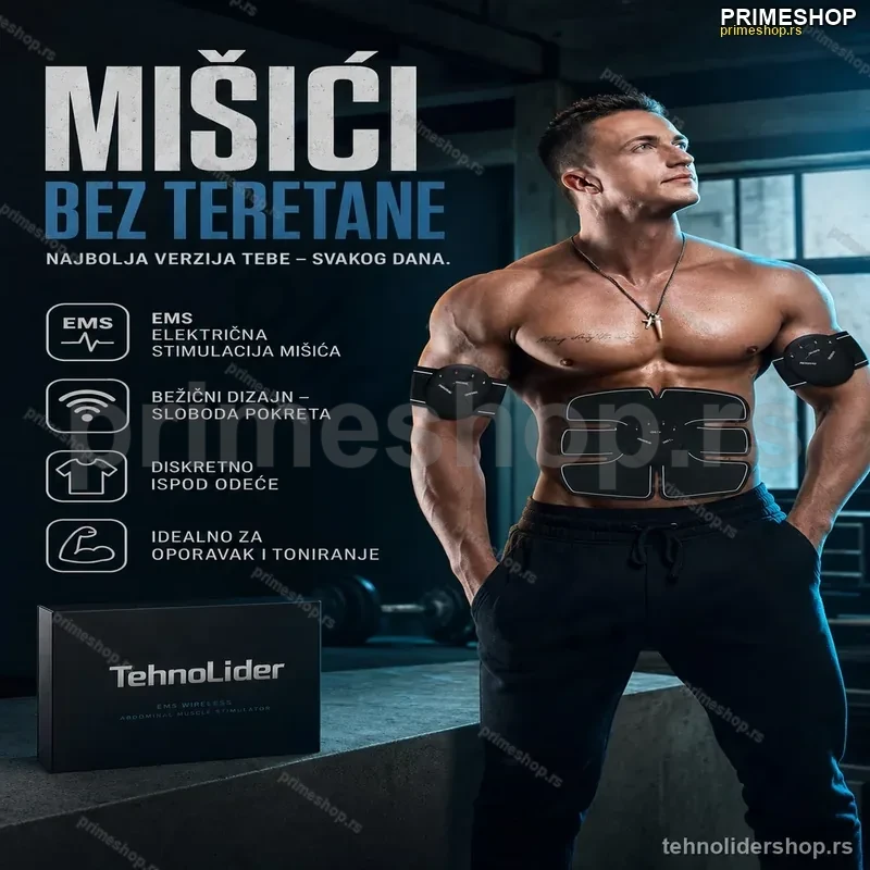 EMS Bežični Stimulator Trbušnih Mišića – Električna Stimulacija za Toniranje EMS Bežični Stimulator Trbušnih Mišića – Električna Stimulacija za Toniranje
