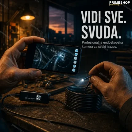 Endoskopska HD Kamera za iPhone i iPad – Fleksibilni Kabl 5m, IP67