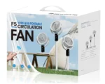 F5 Bežični Prenosivi Cirkulacioni Ventilator sa LED Osvetljenjem