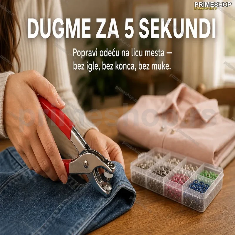 Fixino Profesionalni Set za Dugmad – Popravka Odeće bez Šivenja Fixino Profesionalni Set za Dugmad – Popravka Odeće bez Šivenja