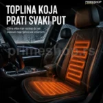 Grejna podloga za auto sedište sa grejanjem leđa i lumbalnom podrškom — 12V