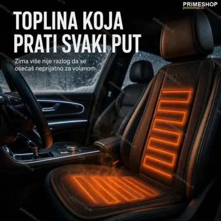 Grejna podloga za auto sedište sa grejanjem leđa i lumbalnom podrškom — 12V