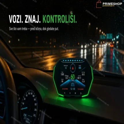 HUD displej za auto F11 — OBD2 i GPS projekcija na
