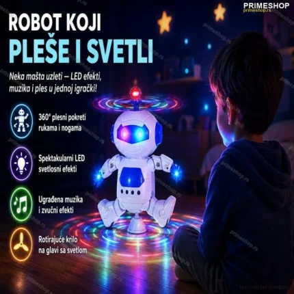 Igračka robot sa svetlom i muzikom