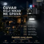 Ip kamera PTZ kamera sa 3 sociva i sirenom 4k 8x zoom