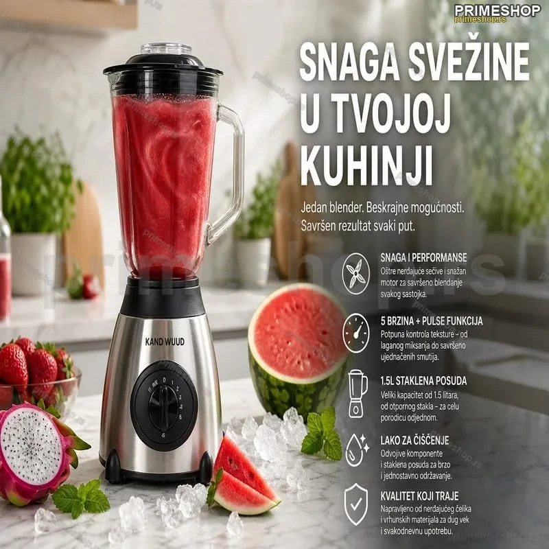 Kandwuud KE-2268 Blender – Ice Crusher, Staklena Posuda 1.5L