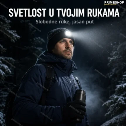 Kapa sa LED Svetlom – USB Punjiva, 3 Režima Osvetljenja