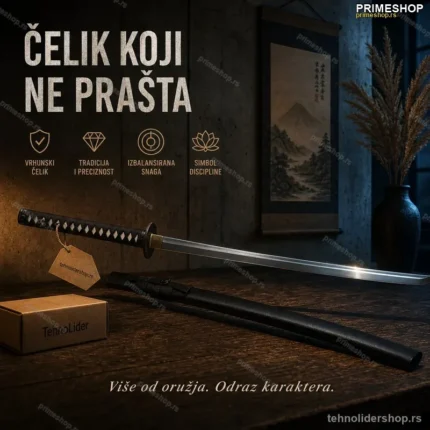 Katana Hladan Čelik 100 cm – Prava Samurajska Sablja sa Futrolom
