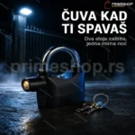 Katanac sa alarmom 110dB — zaštita sa zvučnim upozorenjem