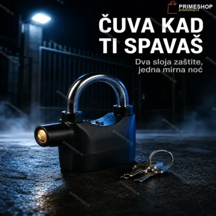 Katanac sa alarmom 110dB — zaštita sa zvučnim upozorenjem
