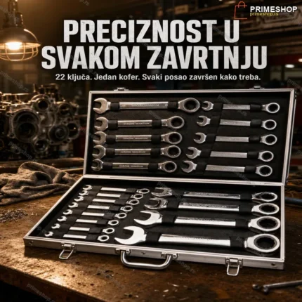 Komplet kombinovanih ključeva 22 kom, 6–32 mm