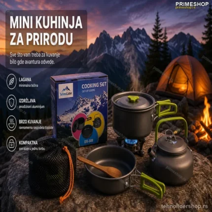 Kuhinjski Set za Kampovanje – Kompletna Mini Kuhinja za Prirodu