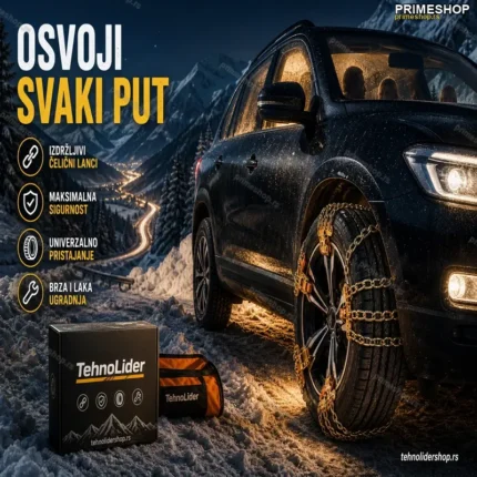 Lanci za Sneg za Auto – Set za Gume 165mm–215mm, Čelik