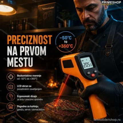 Laserski Termometar za Bezkontaktno Merenje Temperature – Profi