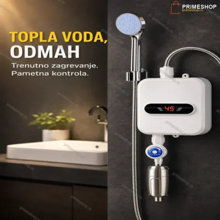 LCD Protočni Grejač Vode sa Termostatom 3500W
