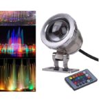 Led RGB lampa za fontane 12v - prednja strana