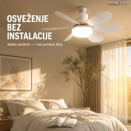 LED Sijalica sa Ventilatorom 40W — 2u1 sa Daljinskim