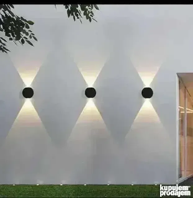 LED zidna lampa 6W — dekorativna, unutrašnja i spoljna LED zidna lampa - prednja strana