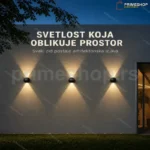 LED zidna lampa 6W — dekorativna, unutrašnja i spoljna