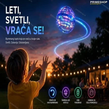 Leteća bumerang lopta koja svetli LETEĆI SPINER
