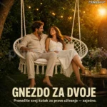 Ljuljaska Gnezdo za Dvoje — Boho Pleteni Viseći Dvosed do 250 kg