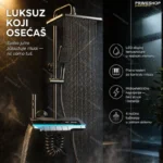 Luksuzni zidni tuš sa dodacima i displejom Premium model