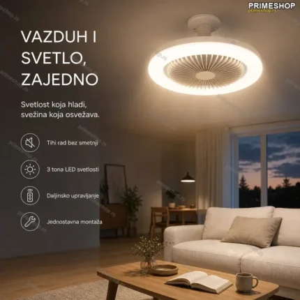 Luster Ventilator – 2 u 1 rešenje za osveženje i osvetljenje prostora!