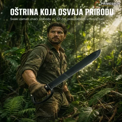 Mačeta za kampovanje sa nazubljenim sečivom — 57 cm