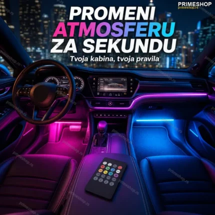 Magična LED svetla za auto — 8 boja sa daljinskim upravljačem