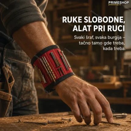 Magnetna Narukvica za Majstore – Držač Alata i Sitnog Pribora