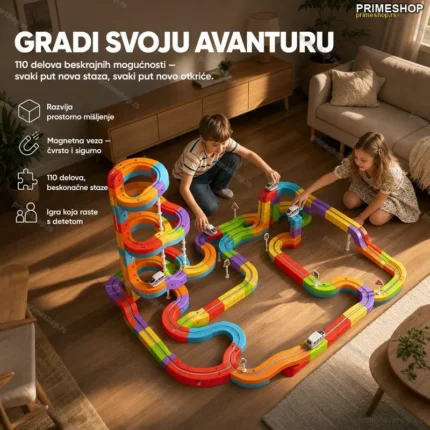 Magnetna Trka 3D-110delova Veliki Set