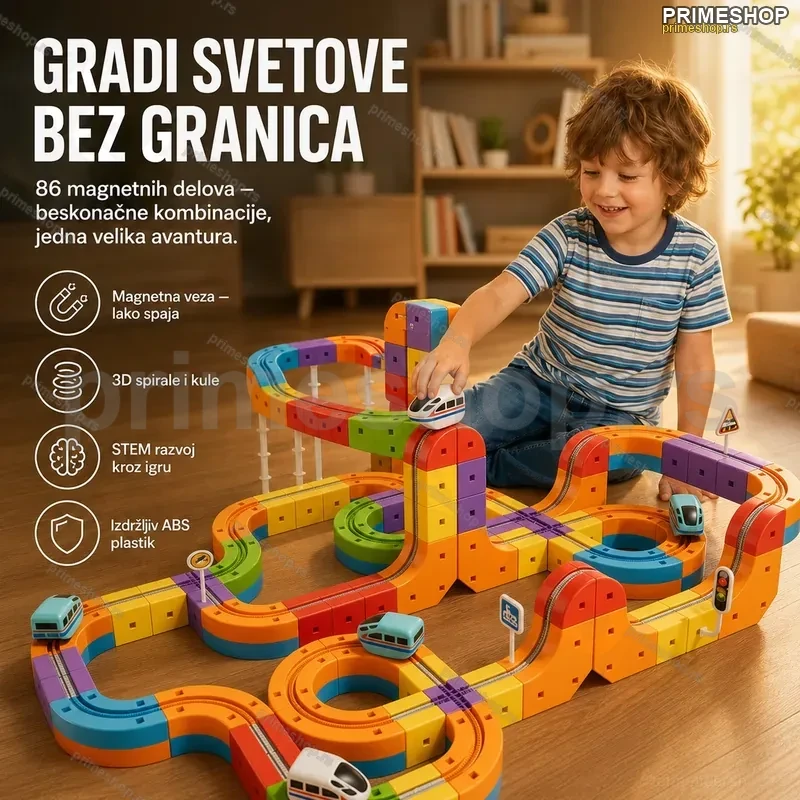 Magnetna Trka 3D-86delova Magnetna Trka 3D-86delova