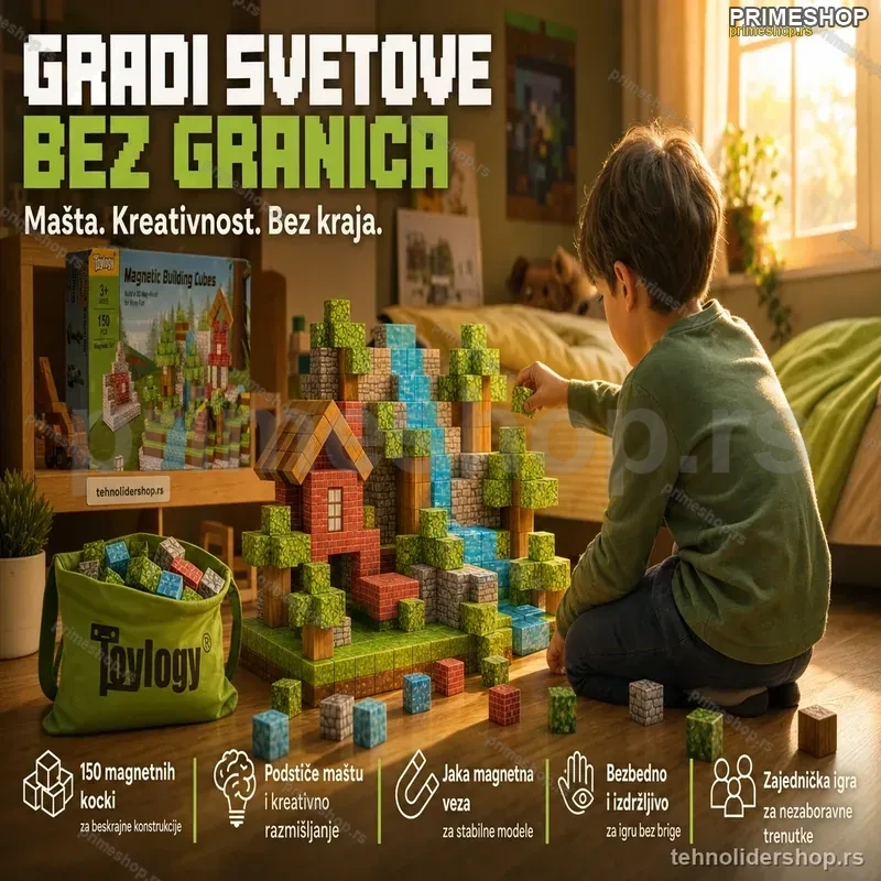 Magnetne Kocke za Decu 150 Delova – Edukativni Kreativni Set Magnetne Kocke za Decu 150 Delova – Edukativni Kreativni Set