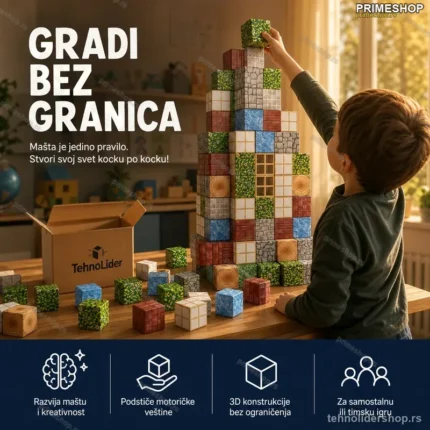 Magnetne Magične Kocke – Set od 76 Delova za Kreativnu Gradnju