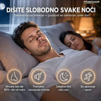 Magnetne Trakice za Disanje (30 komada) – Protiv Hrkanja i Za Lako Disanje Tokom Dana i Noći