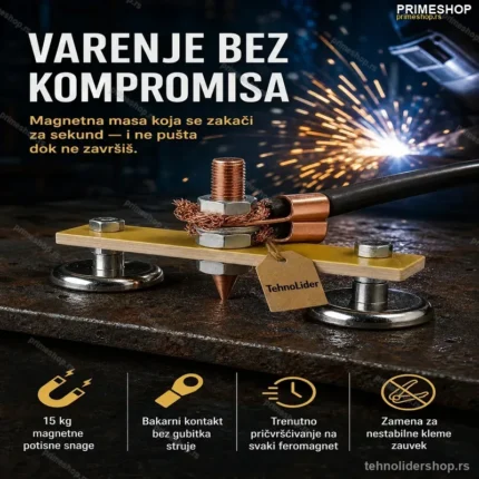 Magnetni Konektor Mase za Varenje – 15 kg Potisna Snaga