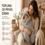 Mekana vreća za spavanje za bebe BabyBlanket Sivo