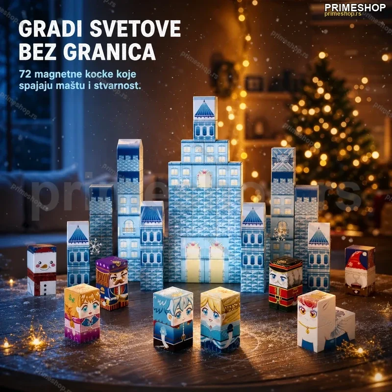 Minecraft magnetne magicne kocke 72 komada-FROZEN WORLD Minecraft magnetne magicne kocke 72 komada-FROZEN WORLD