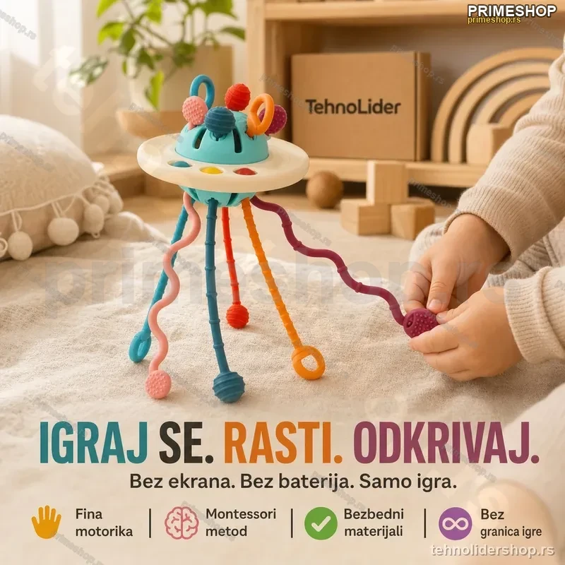 Montessori Edukativna Igračka sa Trakama za Razvoj Motorike Montessori Edukativna Igračka sa Trakama za Razvoj Motorike
