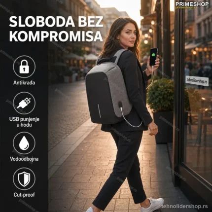 Multifunkcionalni Sigurnosni Gradski Ranac sa USB Portom i Antikrađa Zaštitom