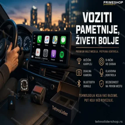 Multimedia za Auto i Kombi 9 Inca – CarPlay, Android Auto i Prednja Kamera