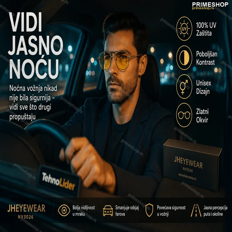 Naočare za Noćni Vid JHEYEWEAR NV3026 – UVA&UVB 100% Zaštita Naočare za Noćni Vid JHEYEWEAR NV3026 – UVA&UVB 100% Zaštita