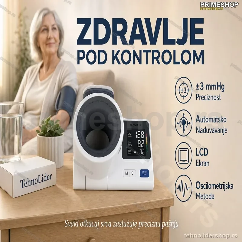 Novamedic Digitalni Aparat za Merenje Pritiska – Automatski, Precizan Novamedic Digitalni Aparat za Merenje Pritiska – Automatski, Precizan