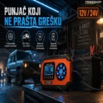 Pametni brzi punjač akumulatora 12/24v