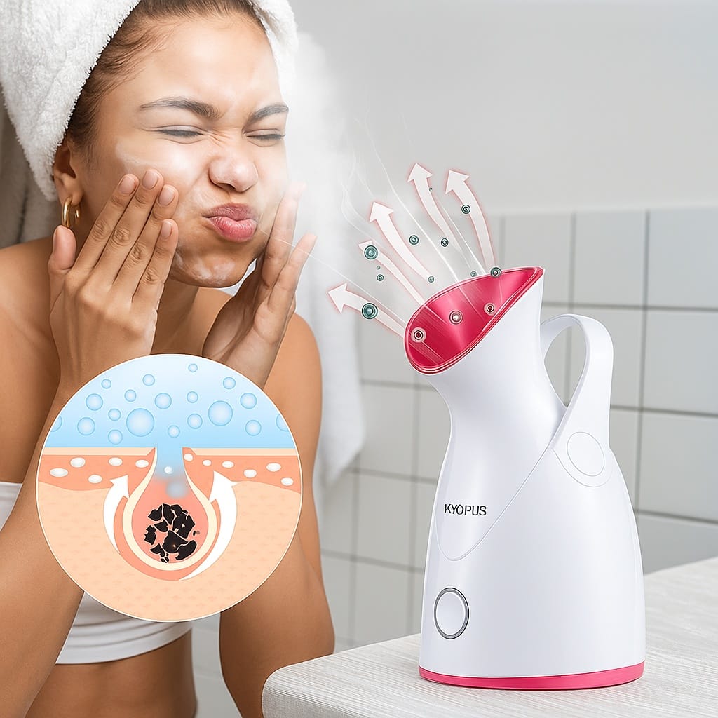 Parna stanica za lice i inhalator 2u1 aparat za parenje - detalji