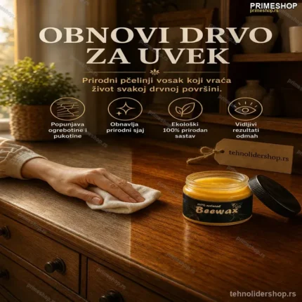 Pčelinji Vosak za Poliranje i Zaštitu Drveta – Prime Shop