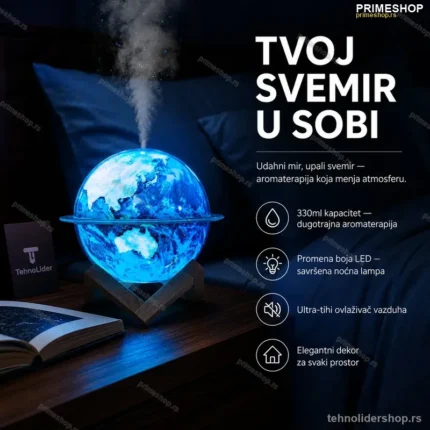 Planeta Aroma Difuzor i Noćna Lampa 330ml — Opuštanje i Dekor