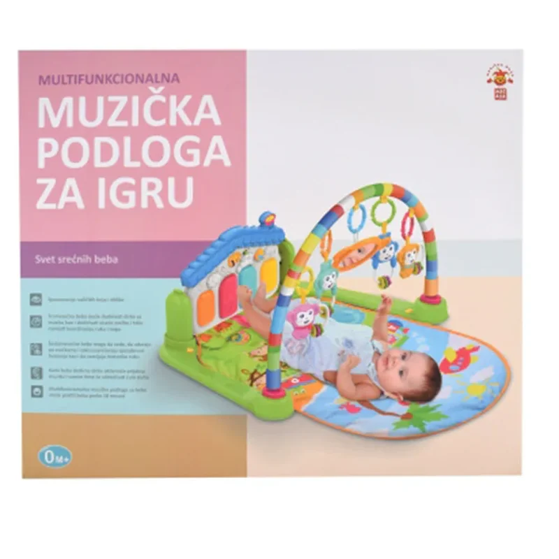 Podloga za bebe sa klavirom i svetlom — gimnastika bebi gimnastika podloga - u upotrebi