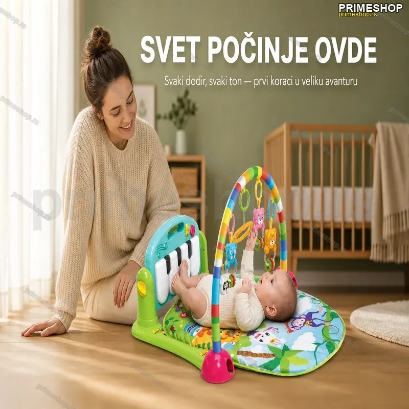 Podloga za bebe sa klavirom i svetlom — gimnastika Podloga za bebe sa klavirom i svetlom — gimnastika