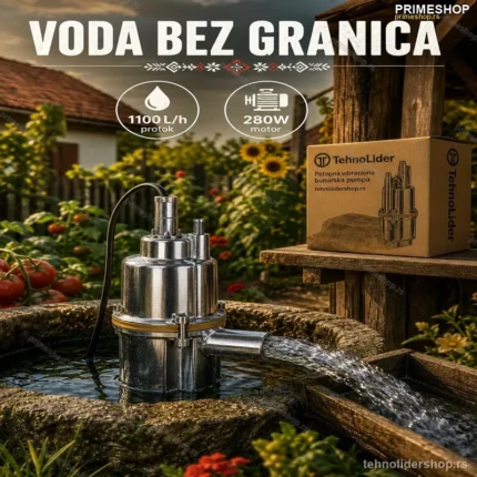 Potapajuća Pumpa za Kopani Bunar 280W – Ruska, 1100 L/h